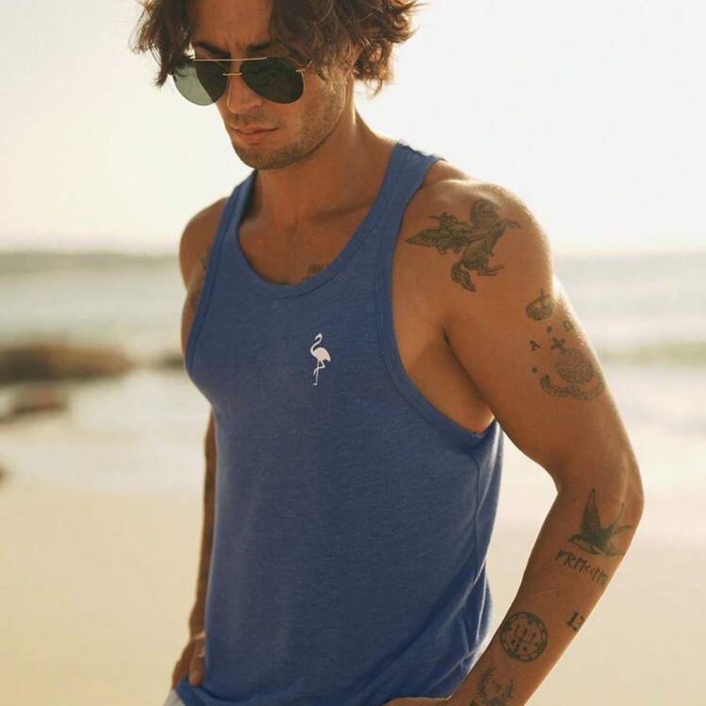 Manfinity Men Flamingo Print Tank Top